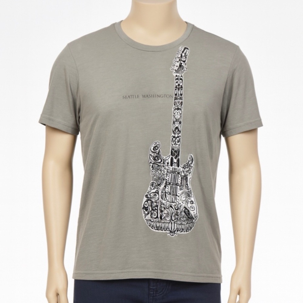 Duck Co Seattle Washington Guitar Graphic T-Shirt Mens Size M